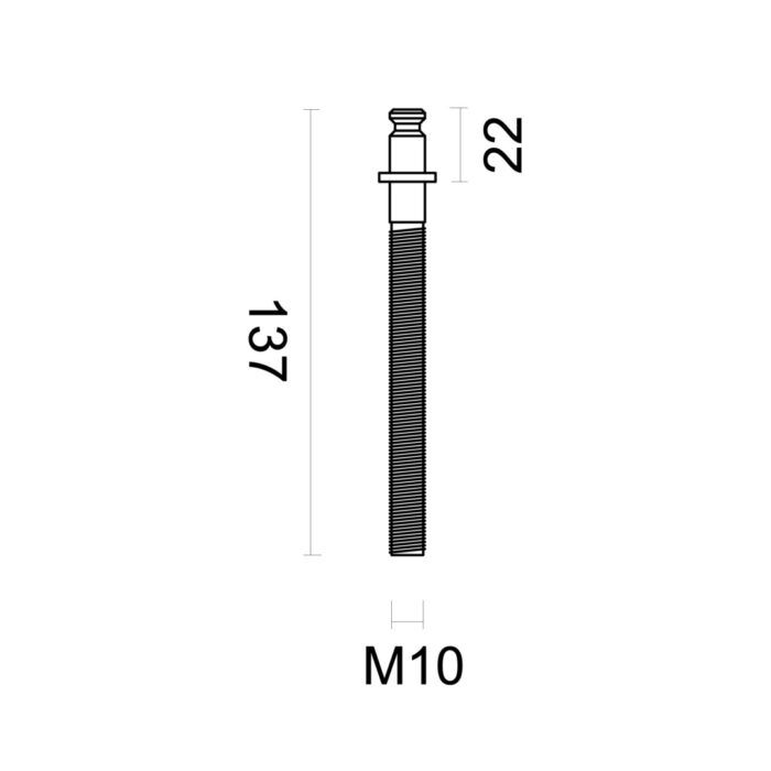 Bevestigingsset voor m10/137mm