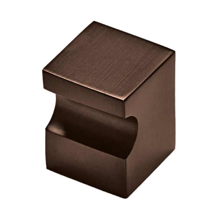 HHD Pro Bouton de meuble Poignée d&#39;armoire Cubica Top 20 mm Bronze mat