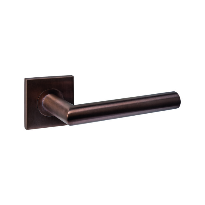 Intersteel deurkruk Q 04 op rozet 53x53x6mm PVD Brons