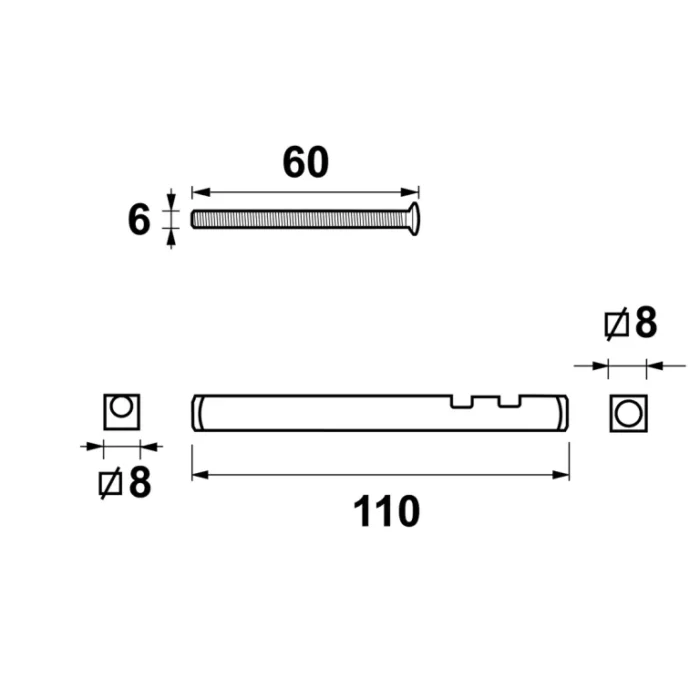 Drawing 699116 Krukstift Bouten safety fittings E0015243
