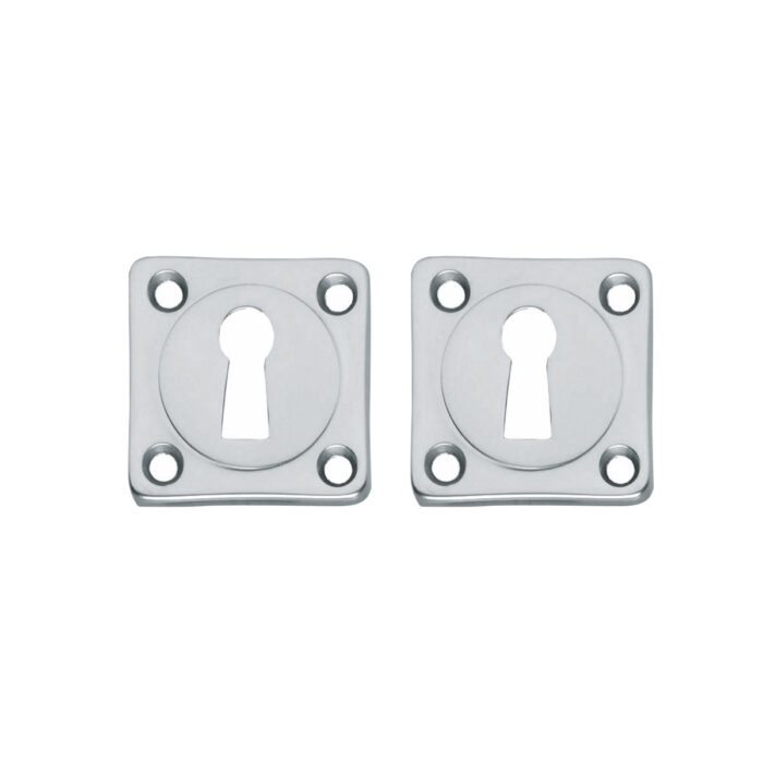 Intersteel | Ensemble de trou de vis de trou de serrure de rosette | Carré | Chrome
