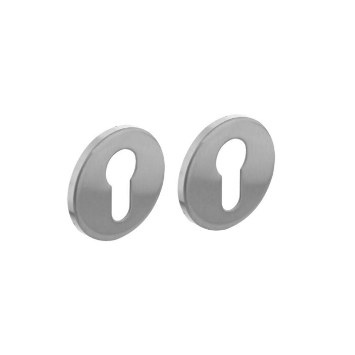 Intersteel | Trou du cylindre de profil de rosette avec cames à plat | 53 mm | Round | Acier inoxydable brossé
