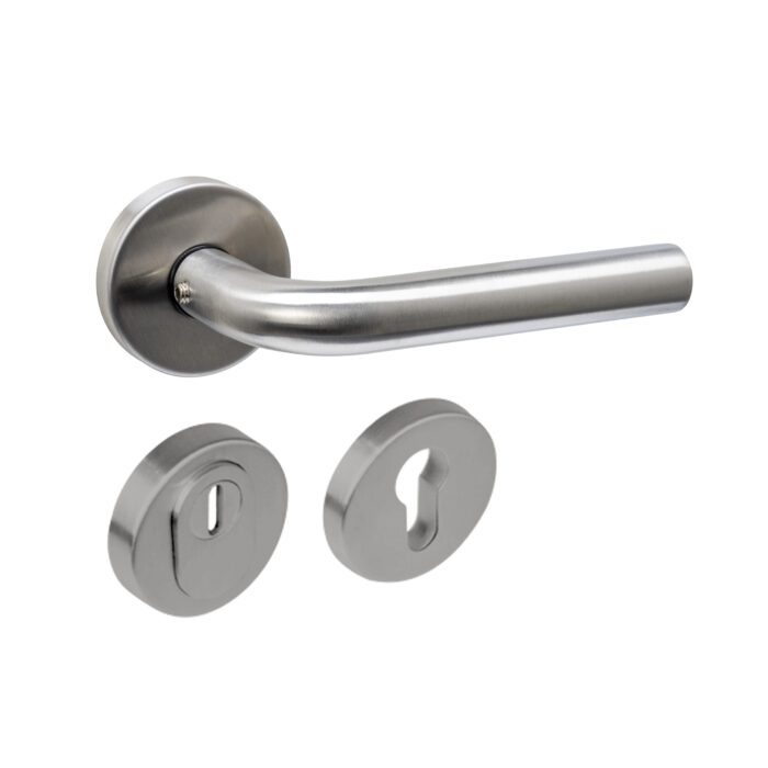 Set back door fittings around door handle safety rosettes stainless steel