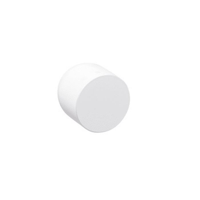 Bouton de porte nuda paresseux Matt White sur la rosette minimaliste