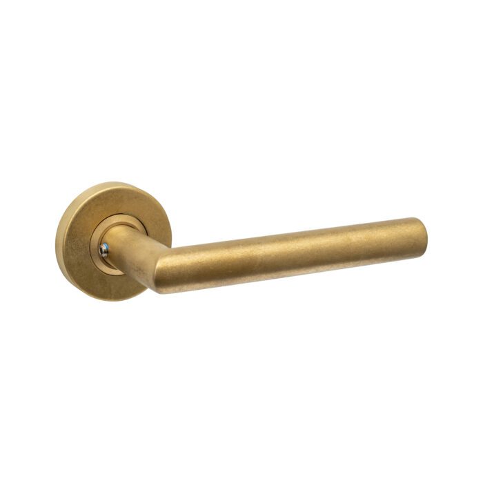 Intersteel Deurkruk Jura op Rozet Messing Getrommeld