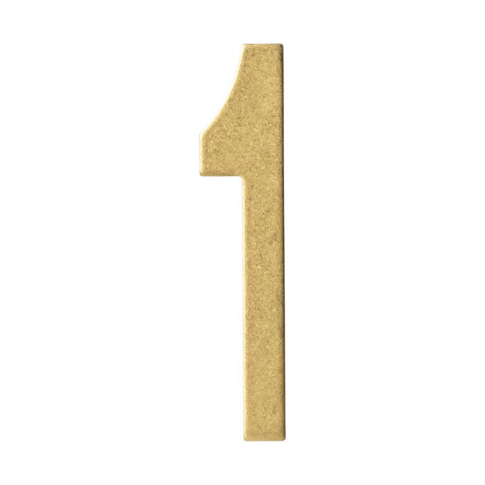 Intersteel House number 1 150mm Pvd brass tumbled