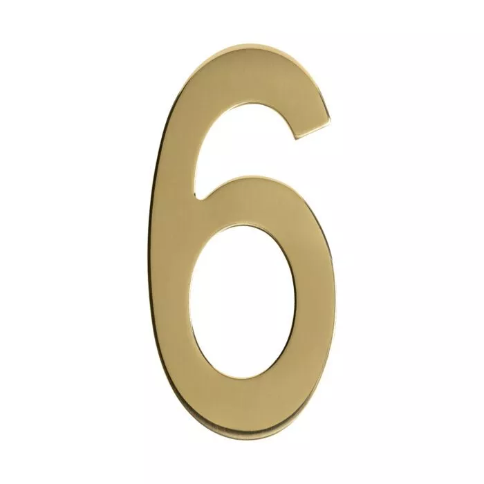 Intersteel house number 6 150mm PVD brass color