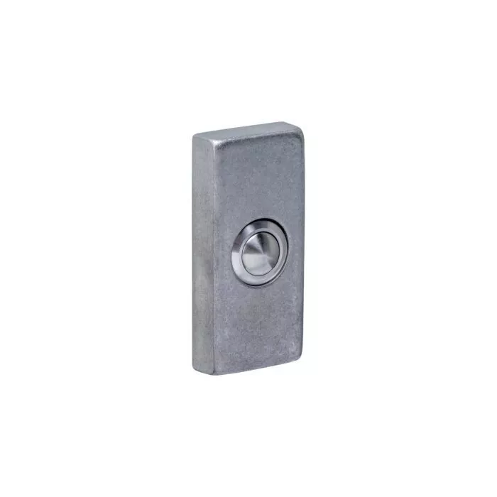 Intersteel Deurbel rechthoekig verdekt 65x30x10mm rvs getrommeld