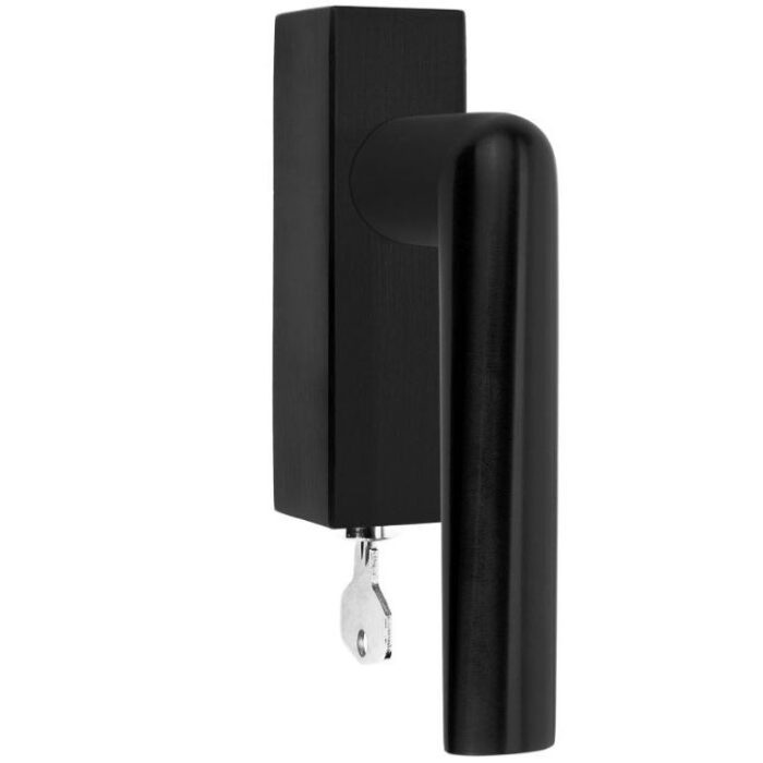 Formani PBI102-Dklock Turning Peak Garniture Lockable Pvd Mat Black Left Rotating