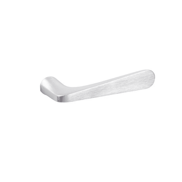 Nuda door handle Pepe polished chrome on minimalist rosette