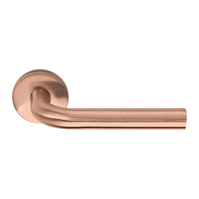Formani | Deurkruk BASIC LB3-19 op ronde rozet | PVD Mat Brons