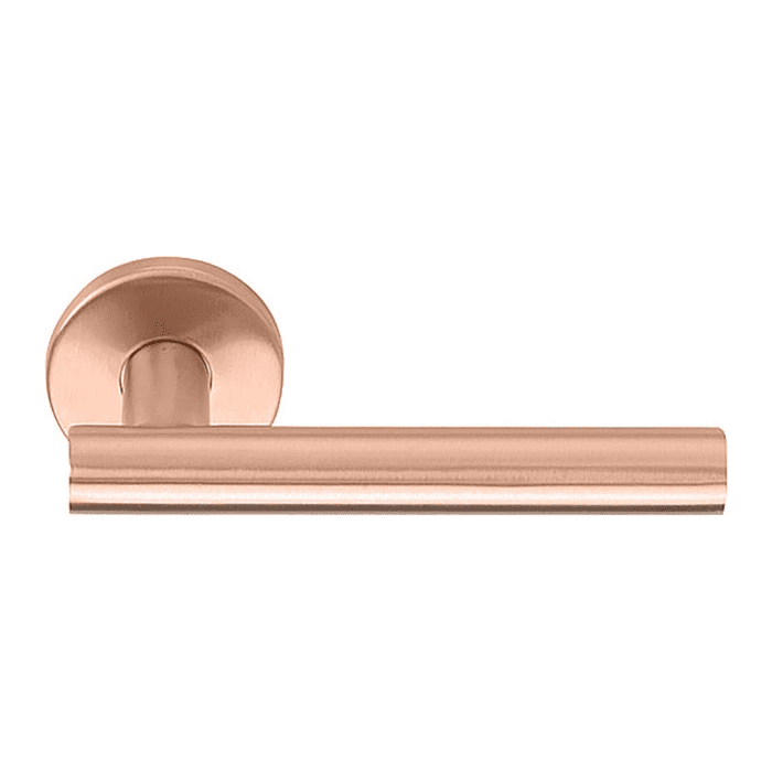 Formani | Deurkruk BASIC LB7-19 op ronde rozet | PVD Mat Brons