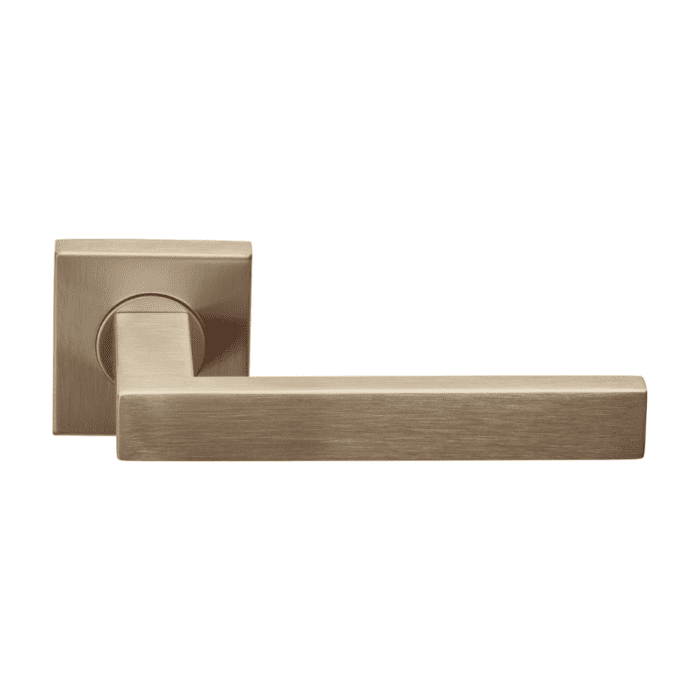 Formani | Deurkruk BASIC BSQ2-G op vierkant rozet | PVD Licht Brons