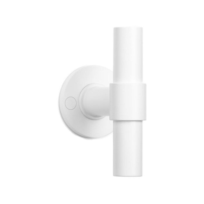 Formani | Bouton de porte d&#39;entrée PBT100V Fixé sur la rosette | Blanc