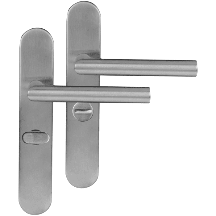 Différent | Poignée de porte Amsterdam | Bouclier ovale WC 63 mm | chrome mat