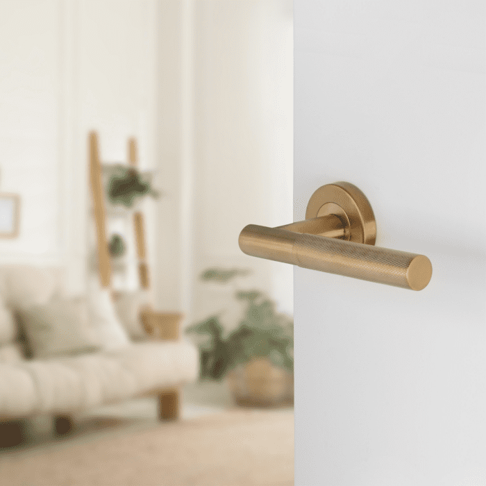 Différent | Poignée de porte utrecht | Rosette ronde | or