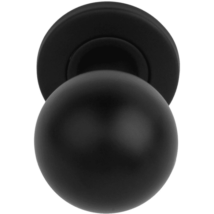 Formani | Front door button LB501 fixed on rosette | Matte black