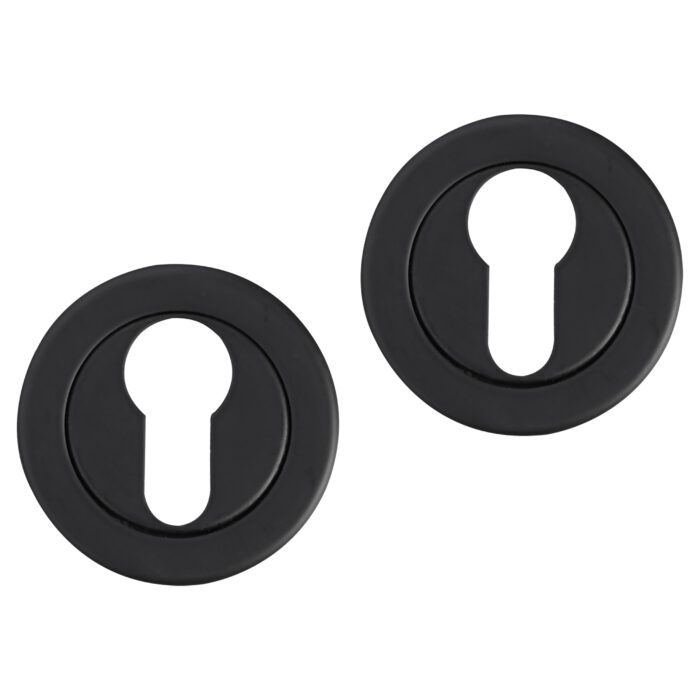 Différent | Rosette avec trou de cylindre noir | Round | 53 mm