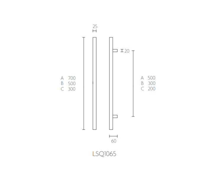 Formani | LSQ1065A PA | Deurgreep | mat zwart