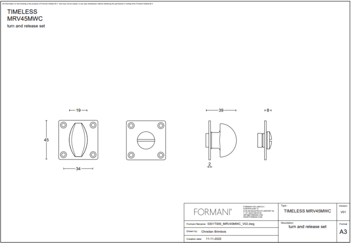 FORMANI | toiletgarnituur glans nikkel | Formani | TIMELESS | MRV45MWC